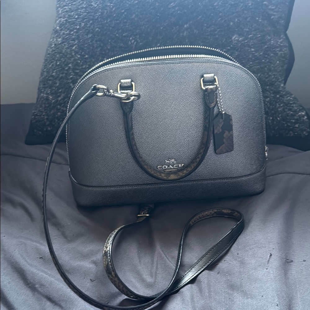 Coach Gray Crossbody Bag with Adjustable Strap
